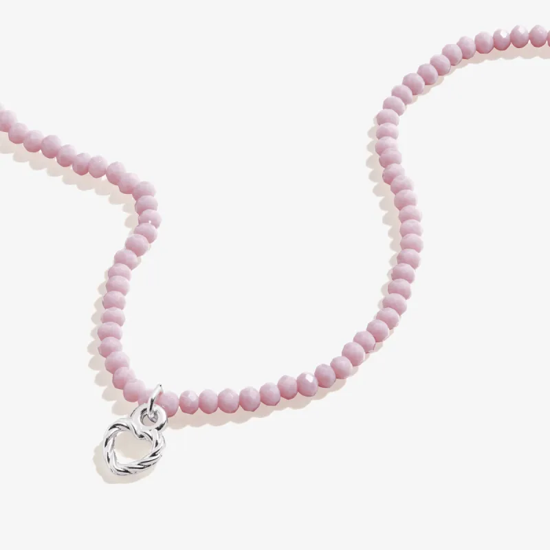 Love Heart + Purple Bead Necklace, Adjustable sold by Alex and Ani