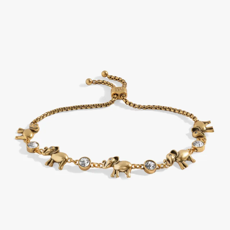 Elephant Crystal Bolo Bracelet sold by Alex and Ani