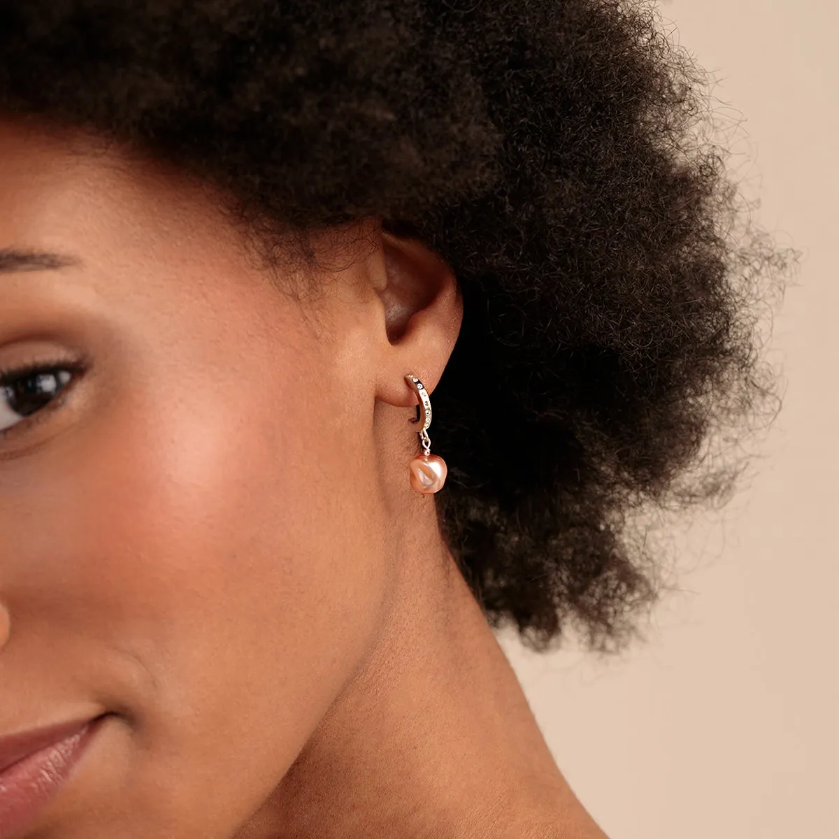 Pavé Pearl Hoop Earrings sold by Alex and Ani product image thumbnail 2