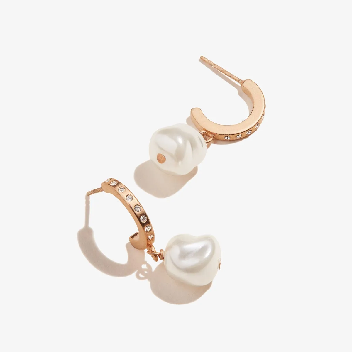 Pavé Pearl Hoop Earrings sold by Alex and Ani product image thumbnail 5