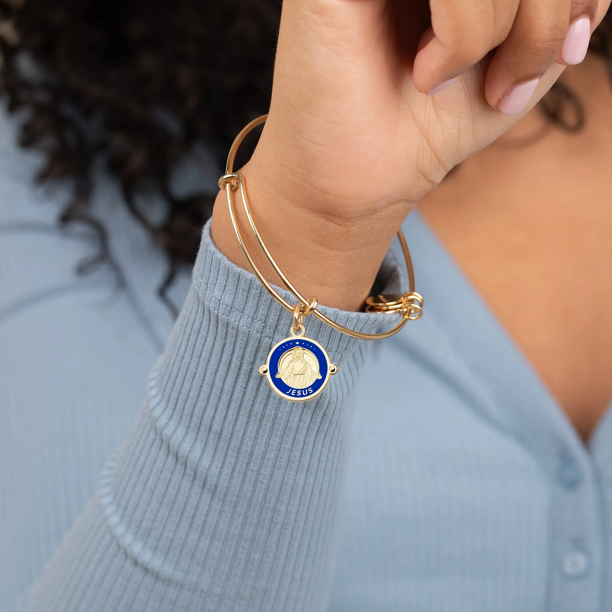 Jesus Embossed Charm Bangle sold by Alex and Ani product image thumbnail 4