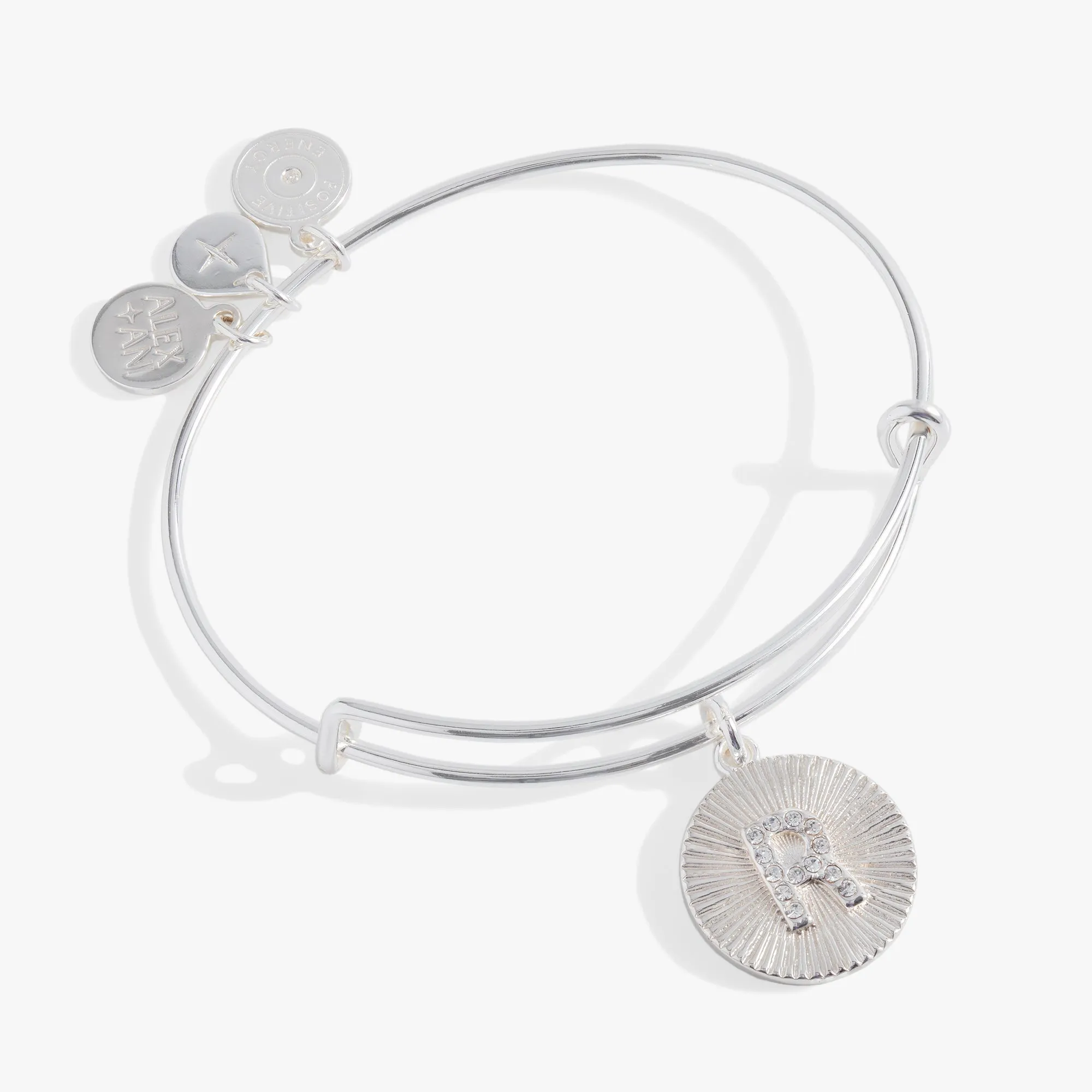 Initial R Pave Starburst Texture Bangle sold by Alex and Ani product image thumbnail 2