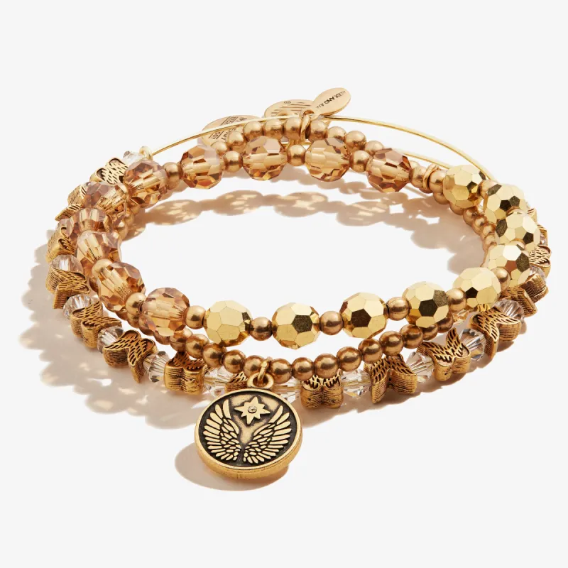Guardian Angel Crystal Stretch Bracelets, Set of 3 sold by Alex and Ani