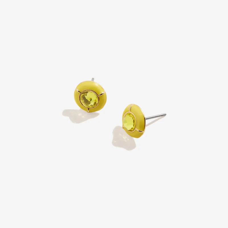 Crystal Stud Earrings, Yellow sold by Alex and Ani