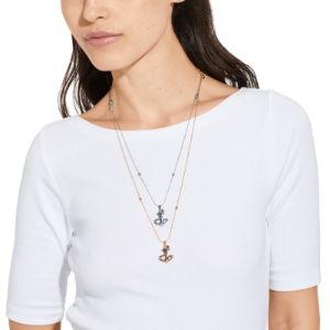 Anchor + Crystal Charm Necklace sold by Alex and Ani