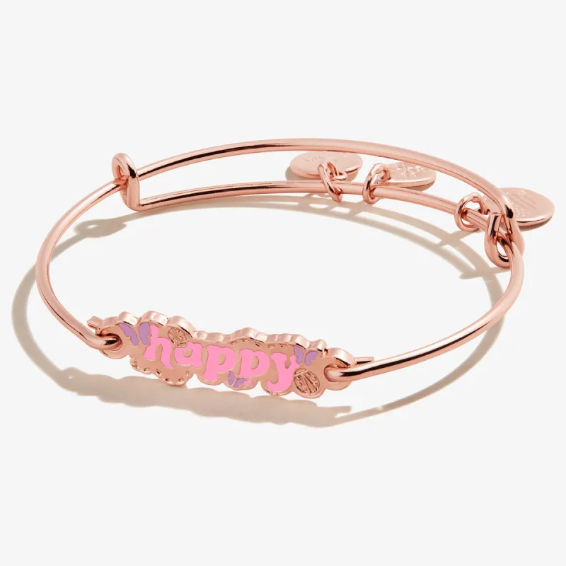 'Happy' Inline Bangle Bracelet sold by Alex and Ani