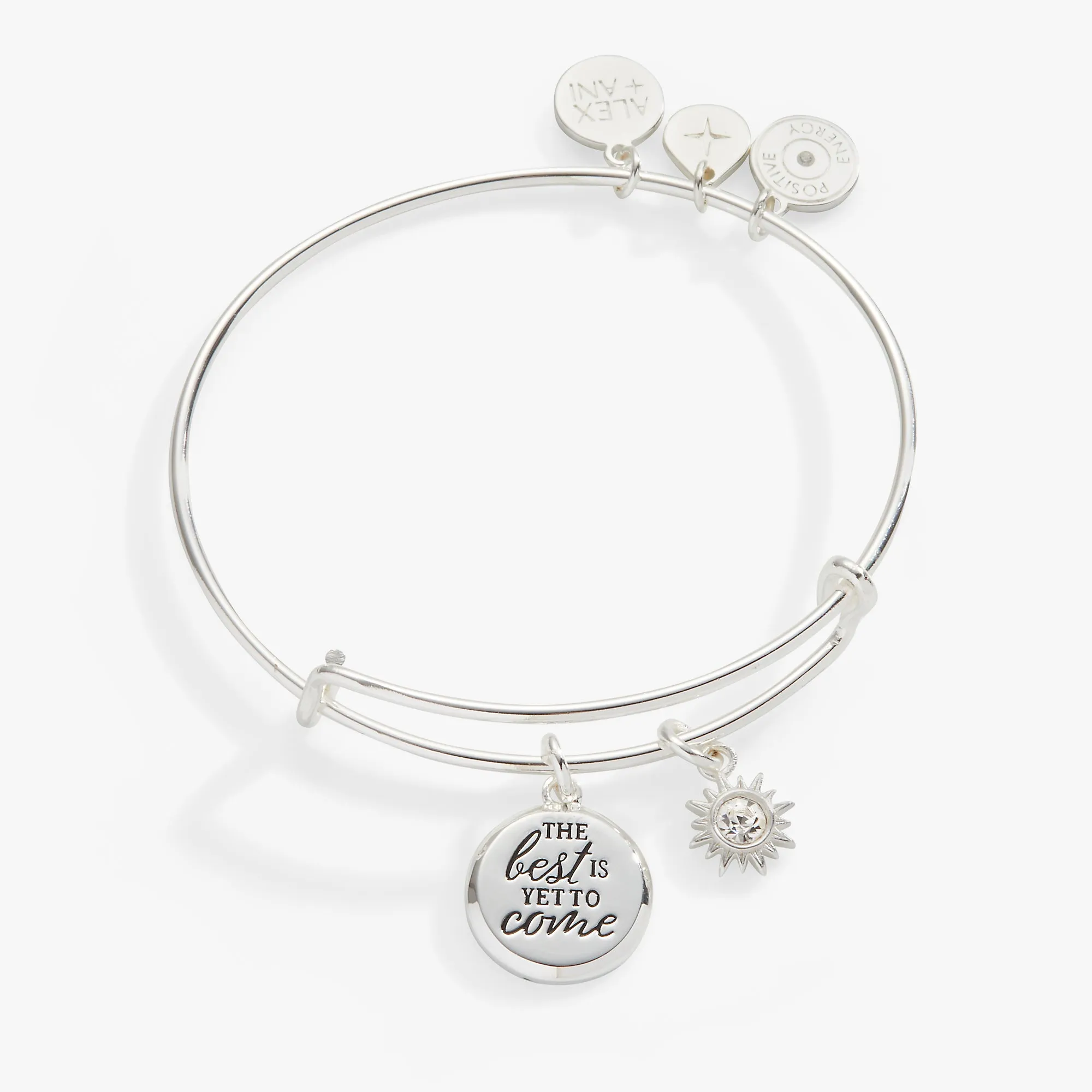 'The Best Is Yet To Come' Duo Charm Bangle sold by Alex and Ani