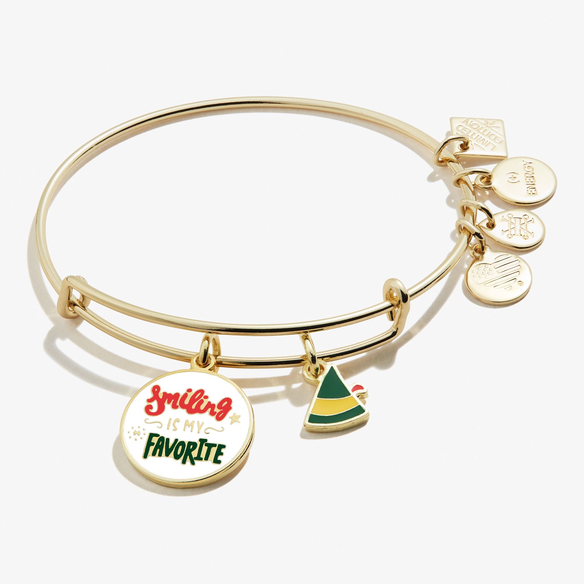 Elf™ 'Smiling Is My Favorite' Duo Charm Bangle sold by Alex and Ani