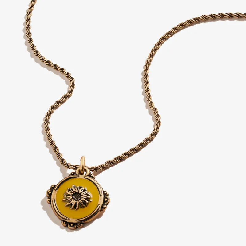 Token of Adoration Sunflower Charm Necklace sold by Alex and Ani