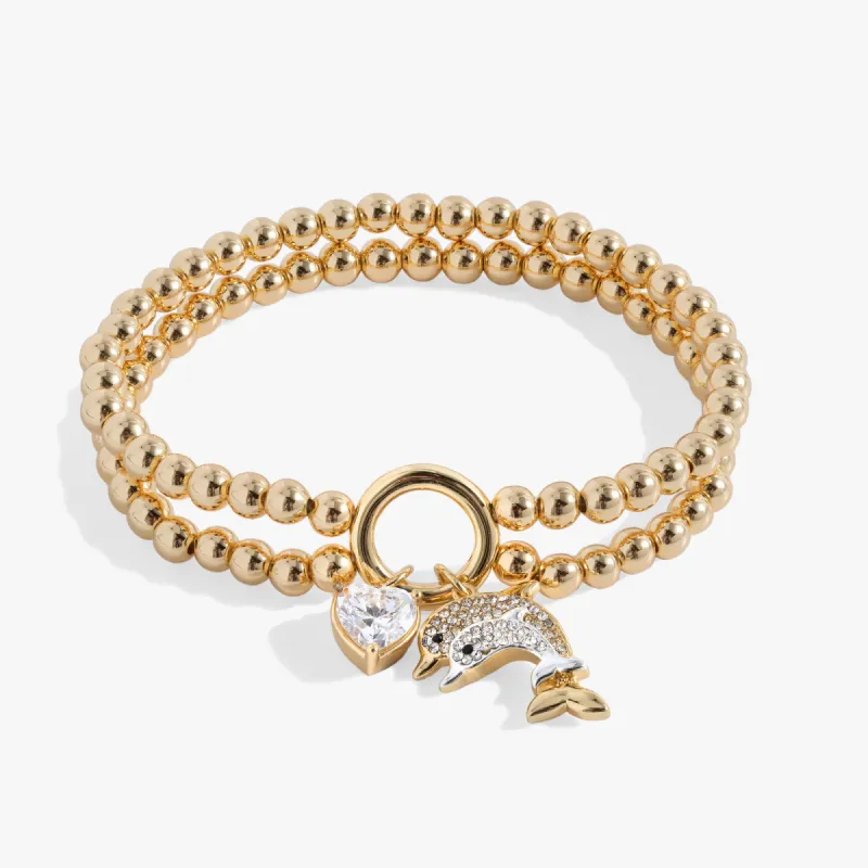 Dolphin Double Stretch Bracelet sold by Alex and Ani