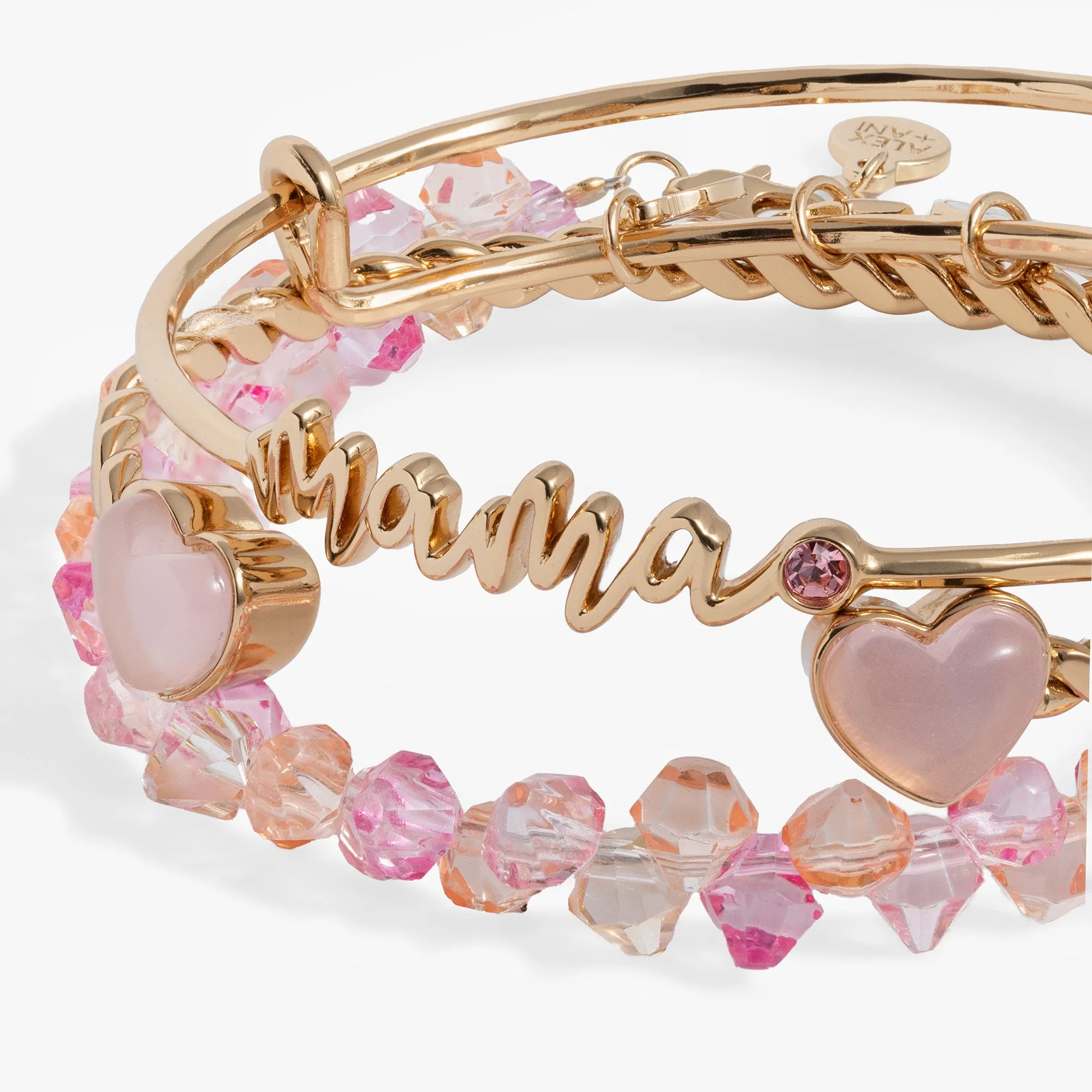 'Mama' Pink Beaded Bangle Set of 3 sold by Alex and Ani product image thumbnail 3
