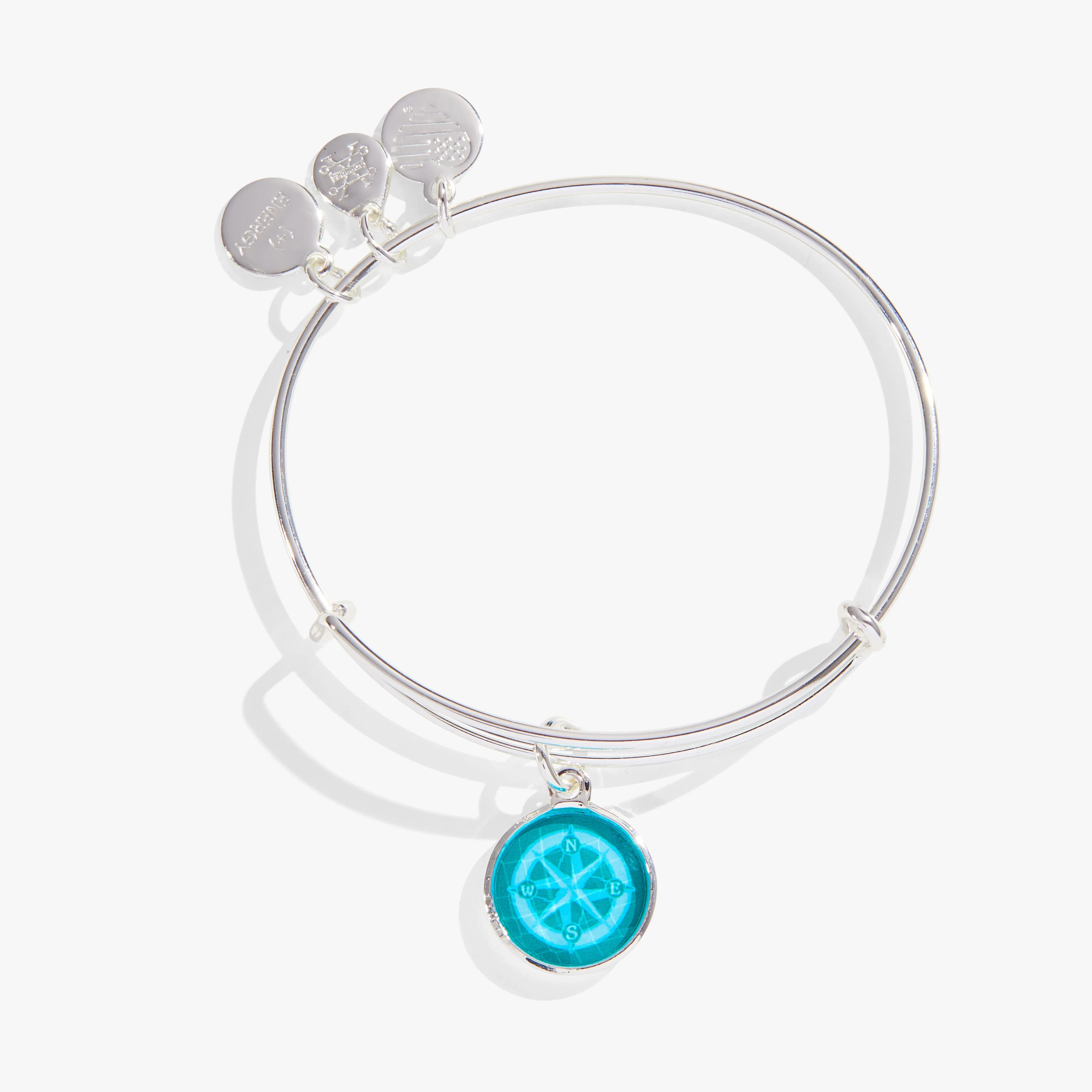 Crystal Compass Charm Bangle Bracelet sold by Alex and Ani