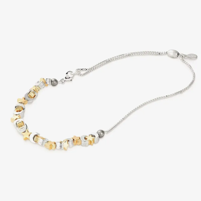 Moon + Star Charm Anklet sold by Alex and Ani