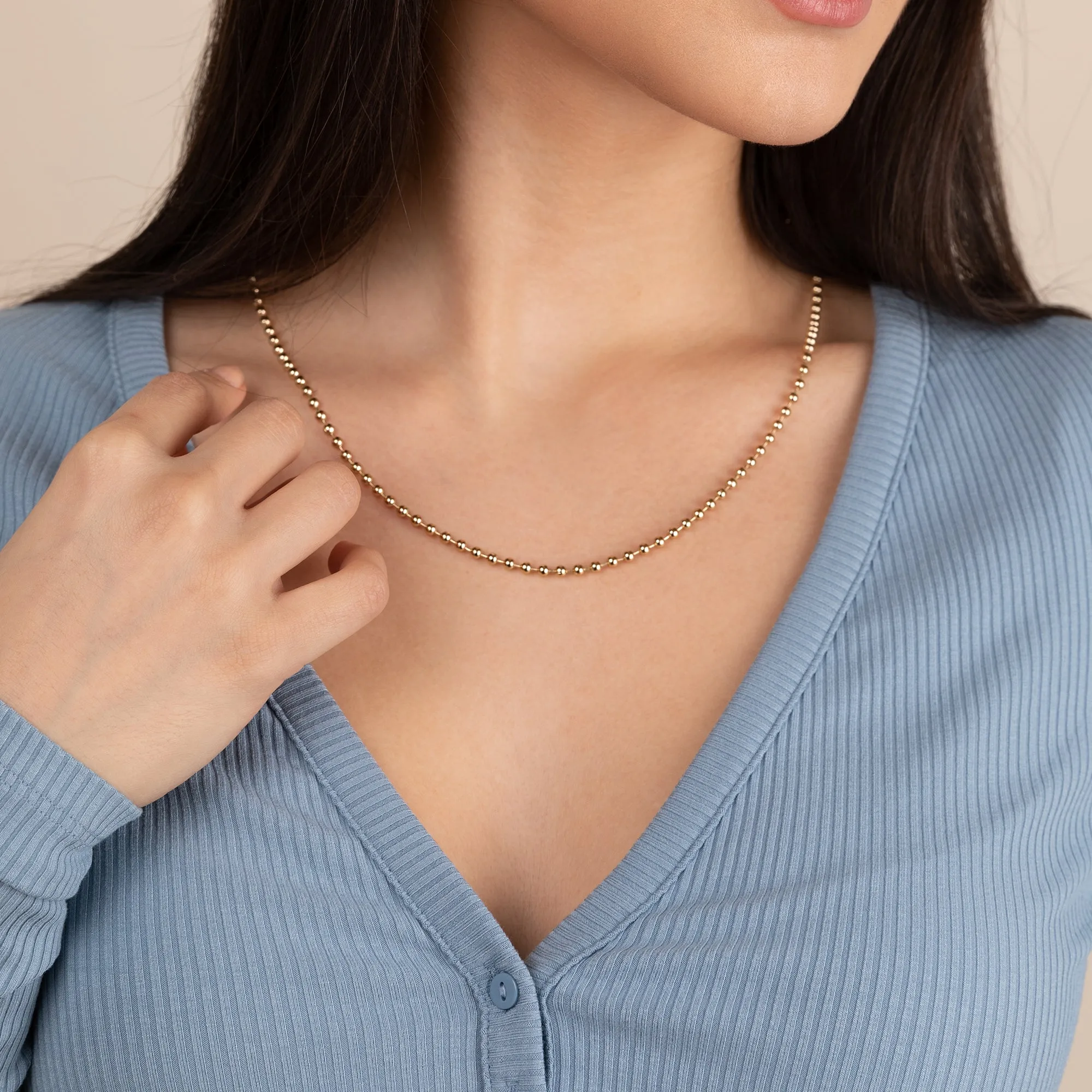 Ball Chain Necklace, Gold sold by Alex and Ani product image thumbnail 3