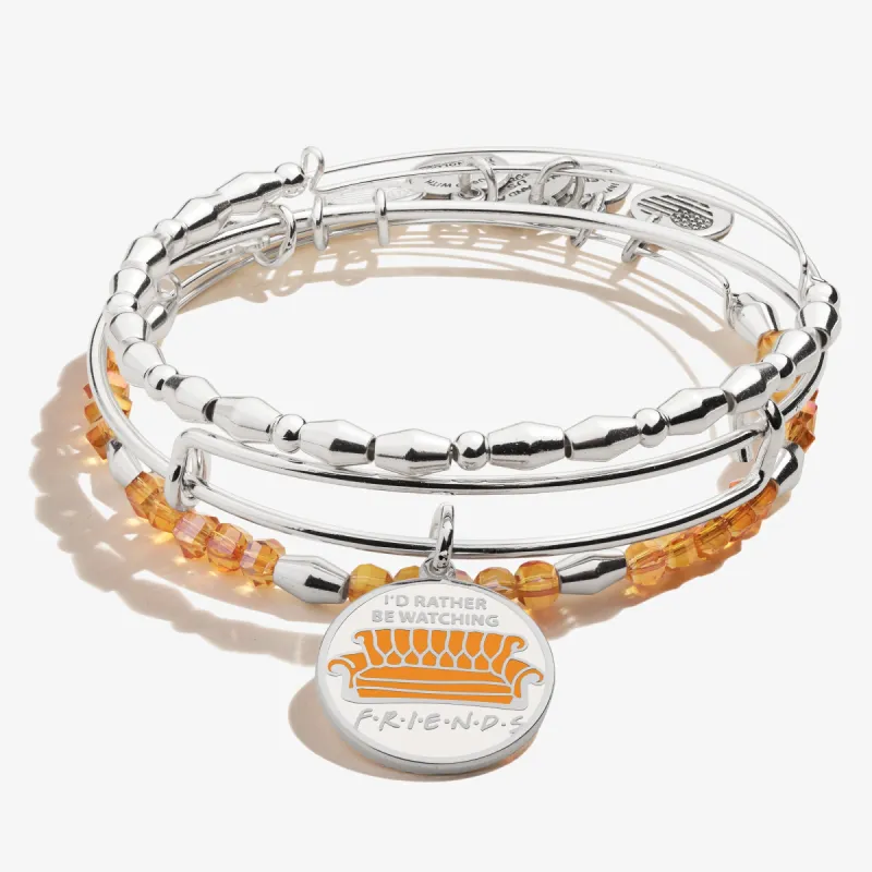 'I'd Rather Be Watching Friends' Couch Charm Bangle, Set of 3 sold by Alex and Ani