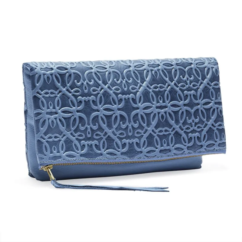 Gabriel Leather Fold Over Clutch, Tidal Blue sold by Alex and Ani