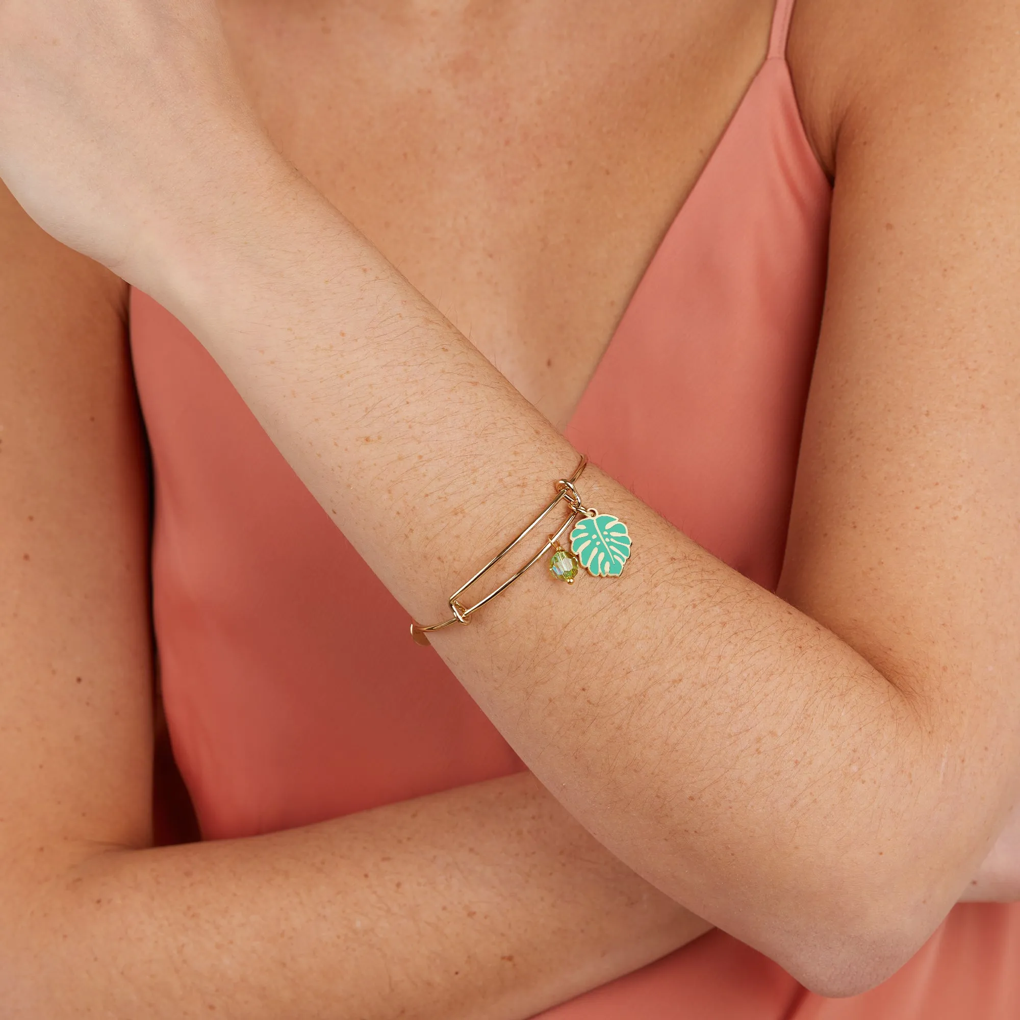 Tropical Leaf Duo Charm Bangle sold by Alex and Ani product image thumbnail 2