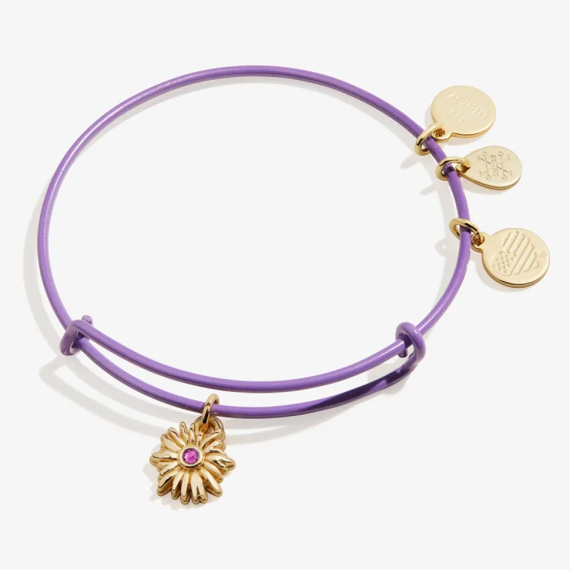 Wildflower Charm Bangle Bracelet, Purple sold by Alex and Ani