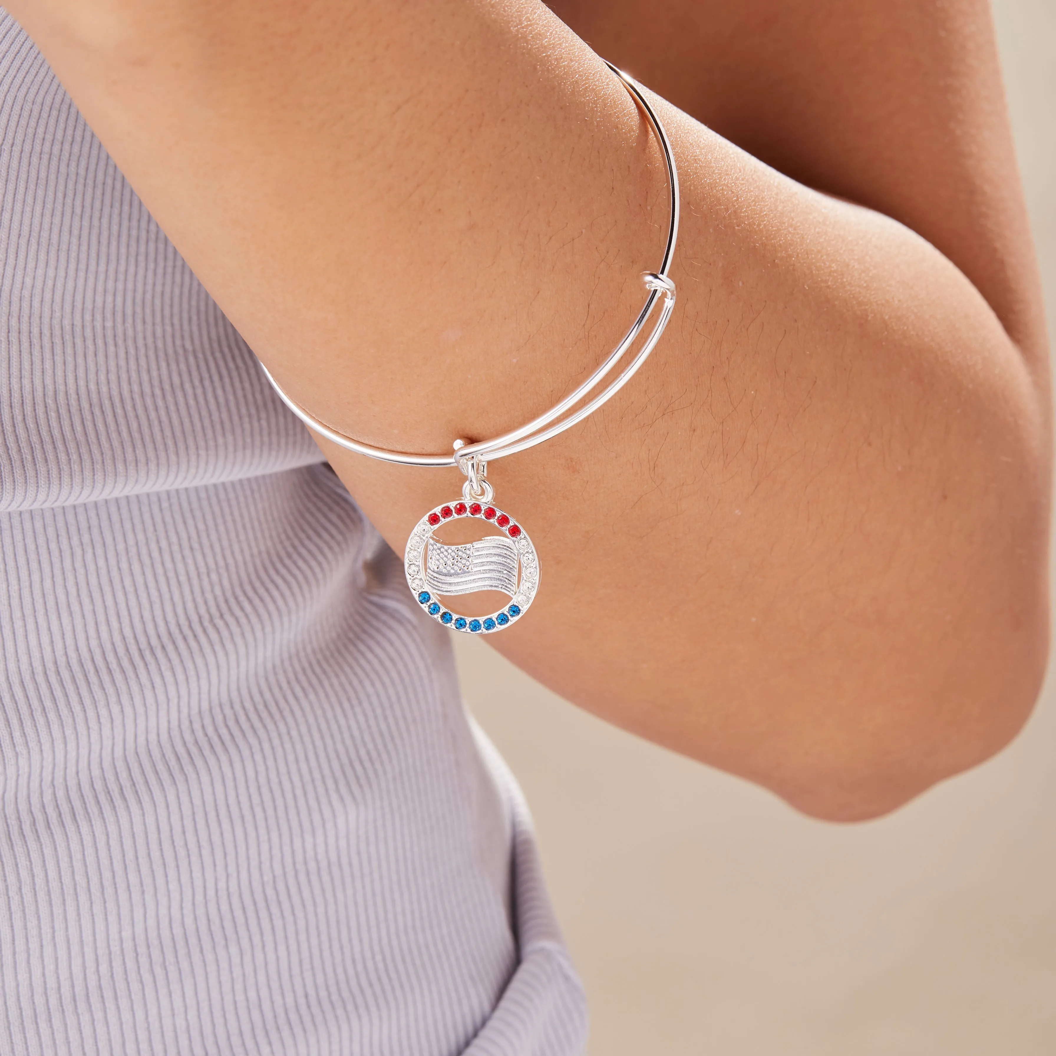 Celebration Flag Patriotic Charm Bangle Bracelet sold by Alex and Ani product image thumbnail 2