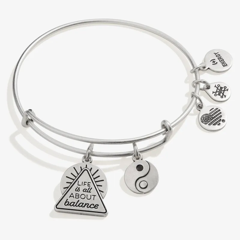 'Life Is All About Balance' Yin Yang Duo Charm Bangle sold by Alex and Ani