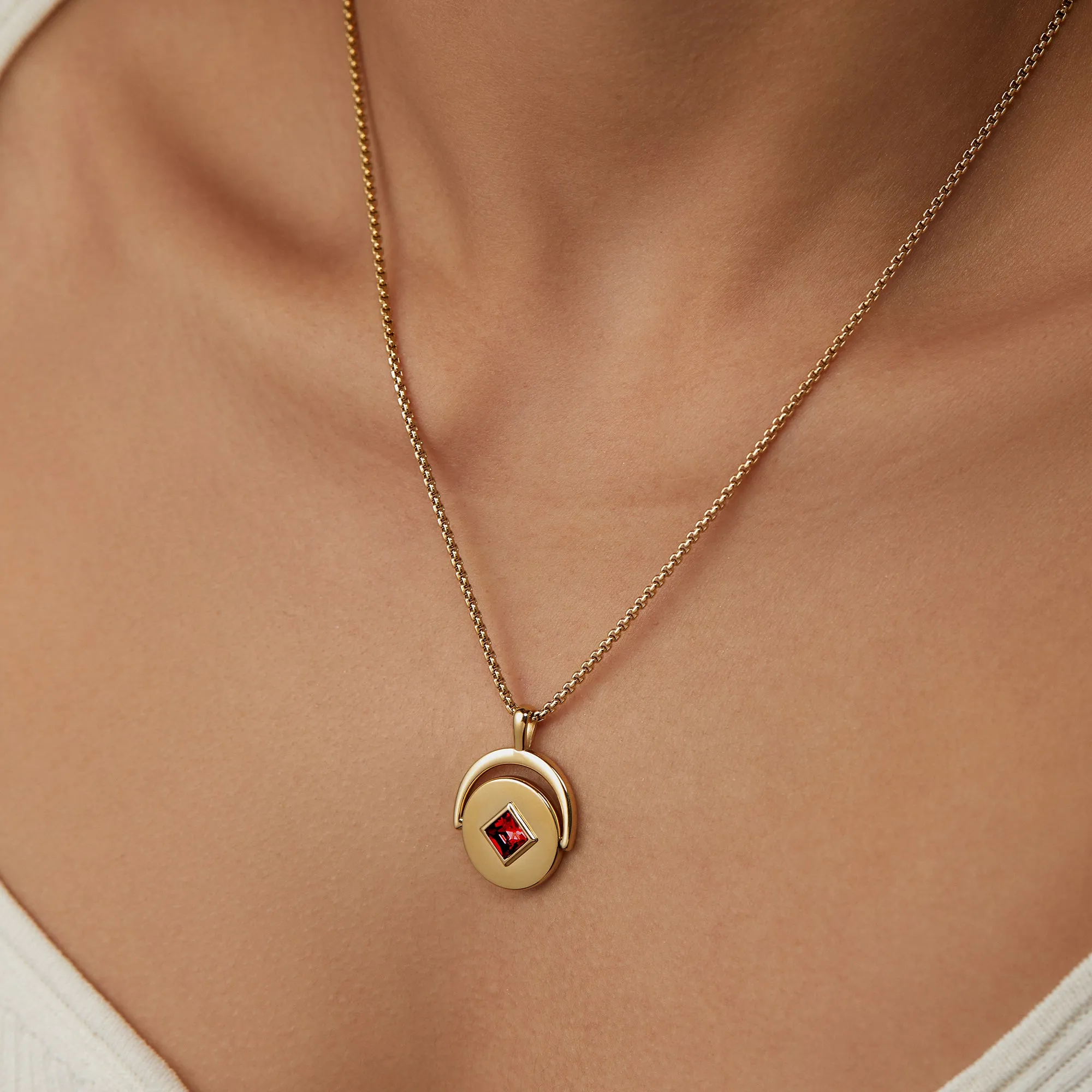 January Birthstone and Flower Flip Charm Necklace sold by Alex and Ani product image thumbnail 3