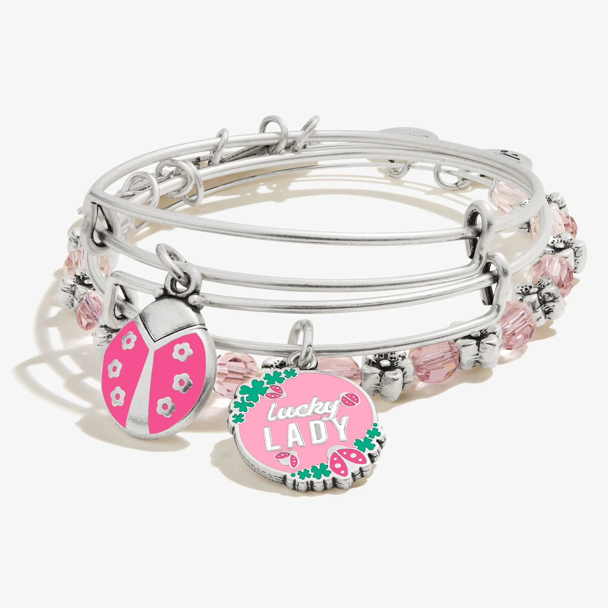 'Lucky Lady' Charm Bangles, Set of 3 sold by Alex and Ani