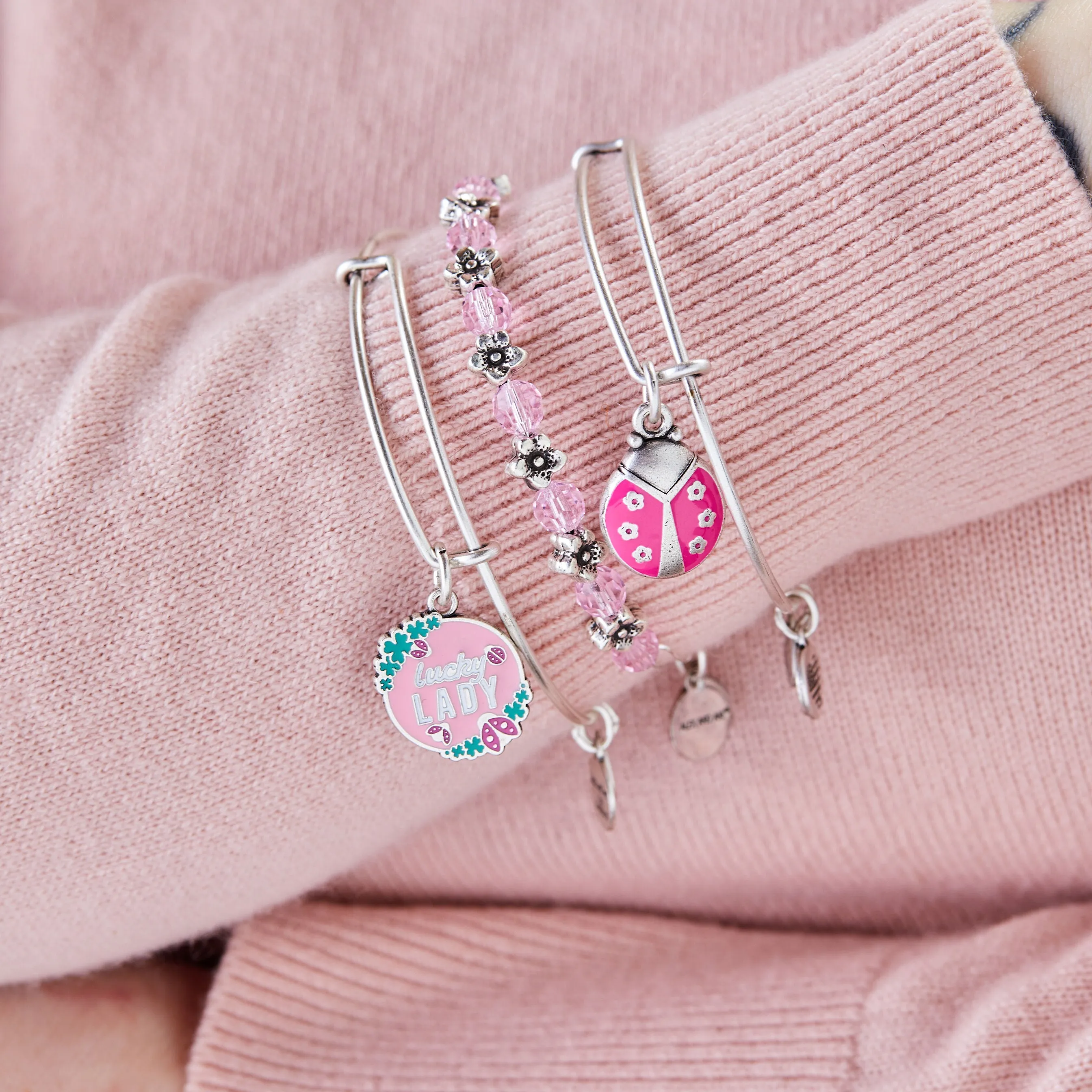 'Lucky Lady' Charm Bangles, Set of 3 sold by Alex and Ani product image thumbnail 3
