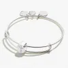 Pavé Cross Bead Charm Bangle sold by Alex and Ani