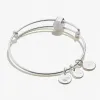 Pavé Cross Bead Charm Bangle sold by Alex and Ani