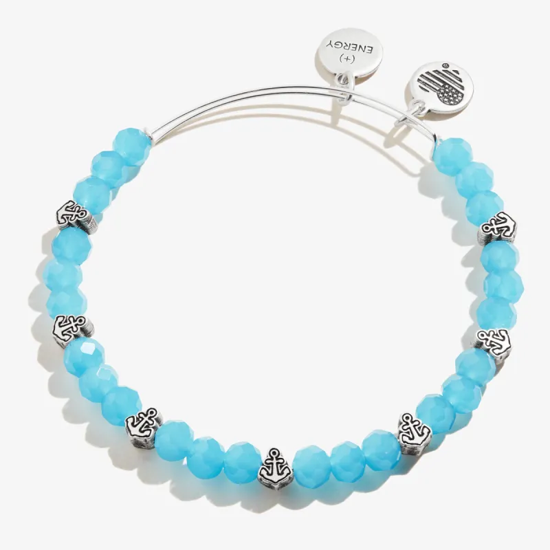 Anchor Beaded Bangle, Blue sold by Alex and Ani