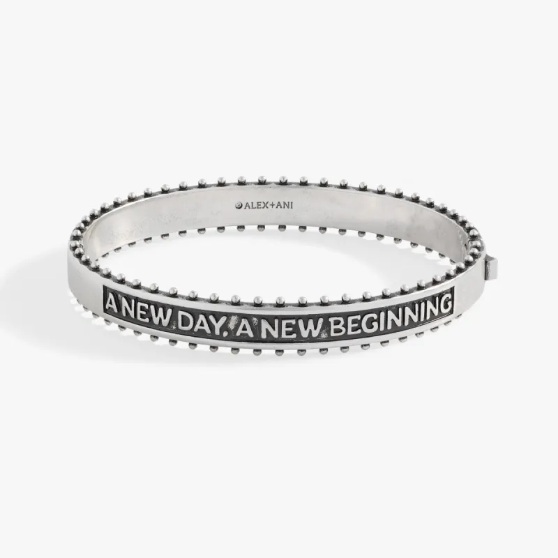 A New Day A New Beginning Hinge Bracelet sold by Alex and Ani
