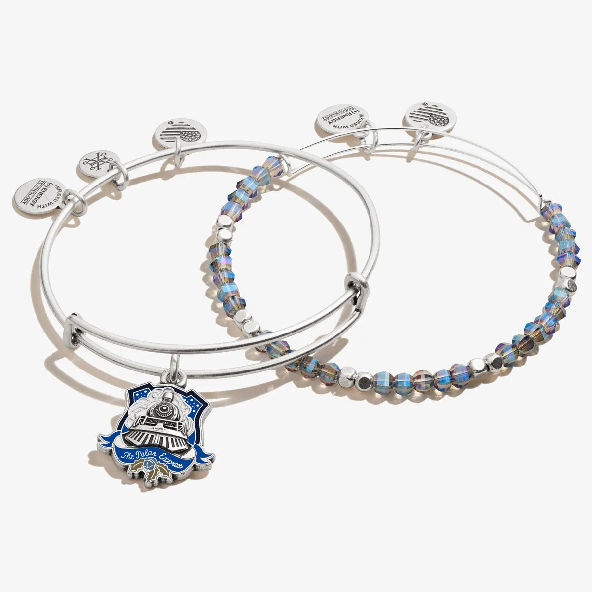 The Polar Express™ Train Charm Bangle + Beaded Bangle, Set of 2 sold by Alex and Ani product image thumbnail 2