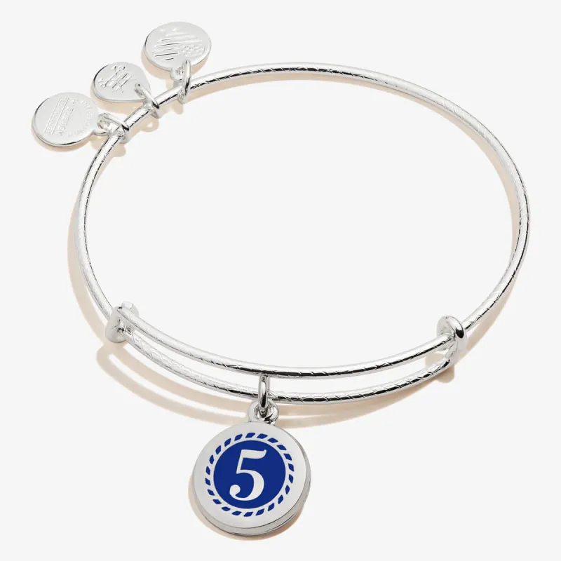 Number 5 Charm Bangle sold by Alex and Ani