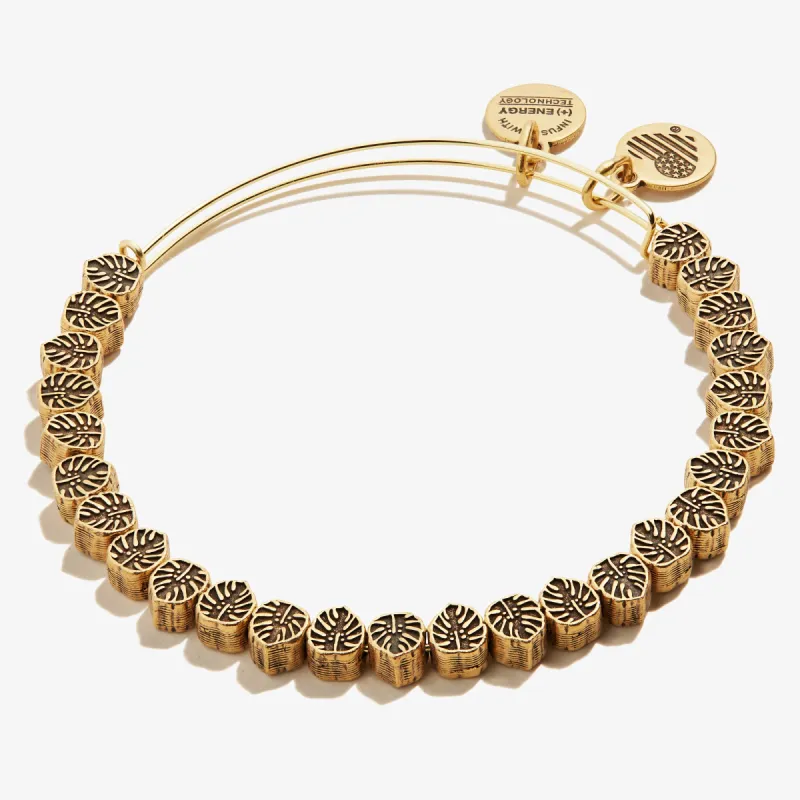 Tropical Leaf Beaded Bangle sold by Alex and Ani