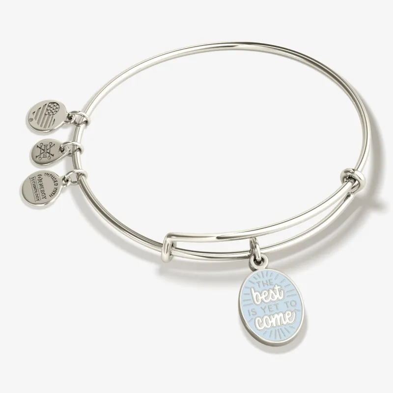 'The Best Is Yet To Come' Good Luck Charm Bangle sold by Alex and Ani