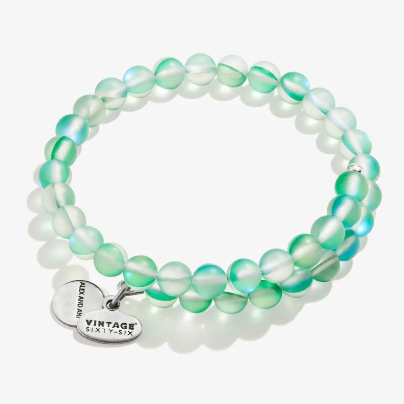 Seaglass Beaded Wrap Bracelet, Seafoam sold by Alex and Ani