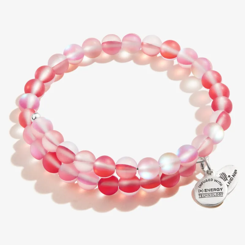 Seaglass Beaded Wrap Bracelet, Berry Red sold by Alex and Ani