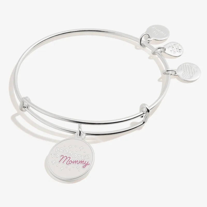 'Promoted to Mommy' Charm Bangle Bracelet sold by Alex and Ani