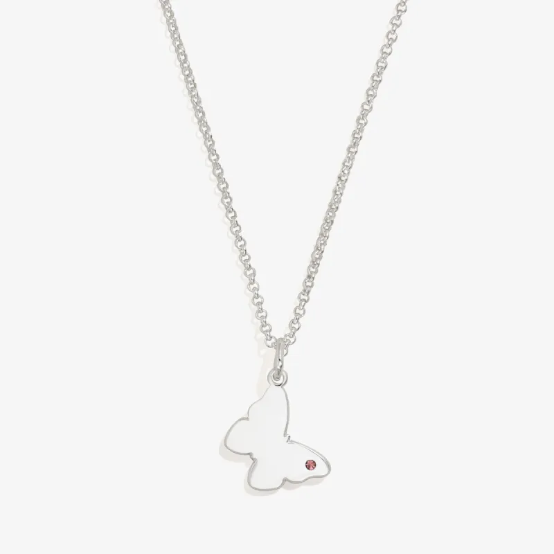 Engravable Butterfly Necklace, 21" sold by Alex and Ani