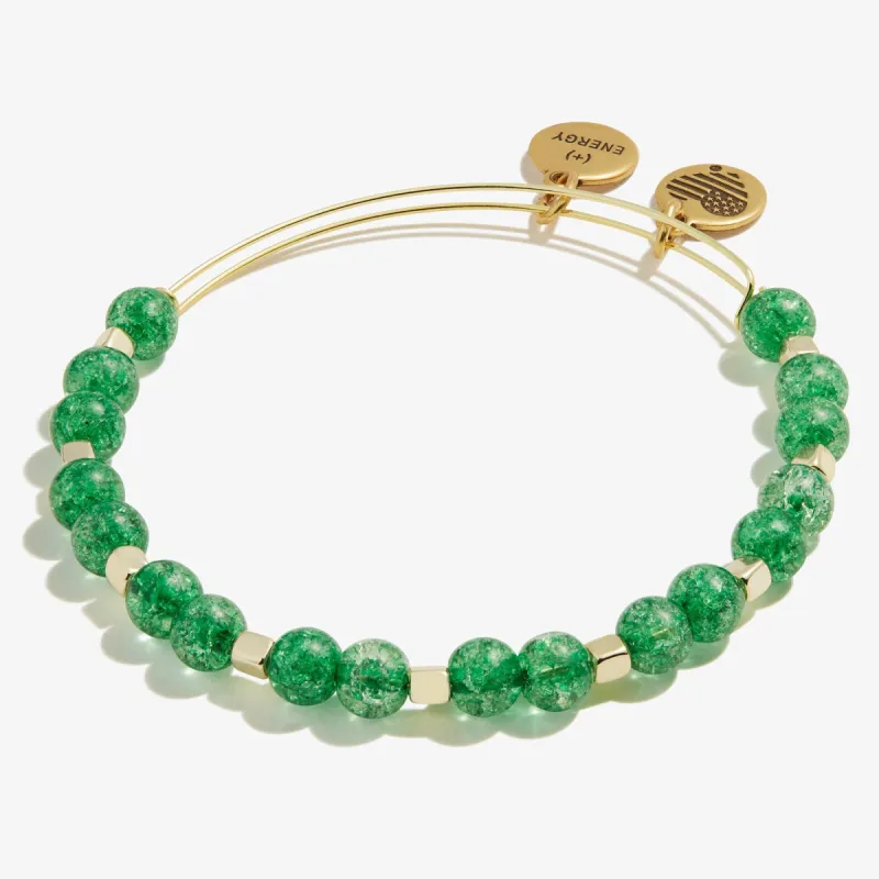Spring Celestial Beaded Bangle, Emerald Green sold by Alex and Ani