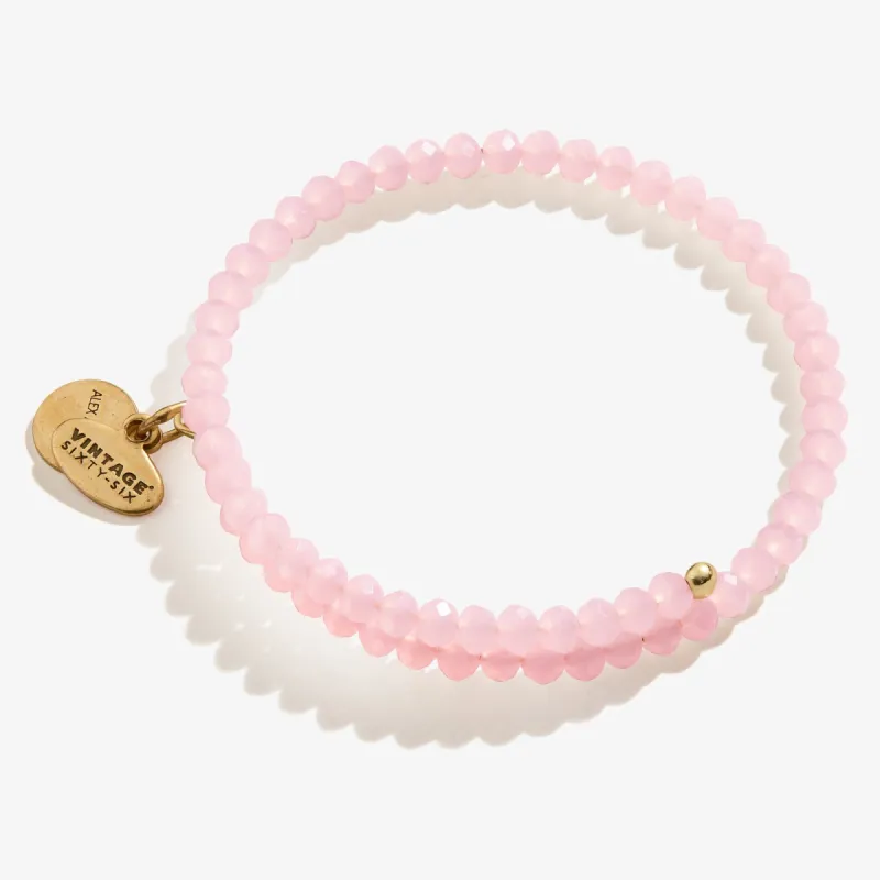 Brilliance Beaded Wrap Bracelet, Peony Pink sold by Alex and Ani
