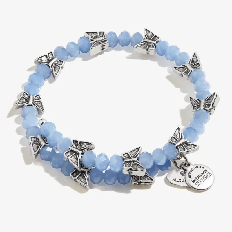 Butterfly Beaded Wrap Bracelet, Ocean Blue sold by Alex and Ani