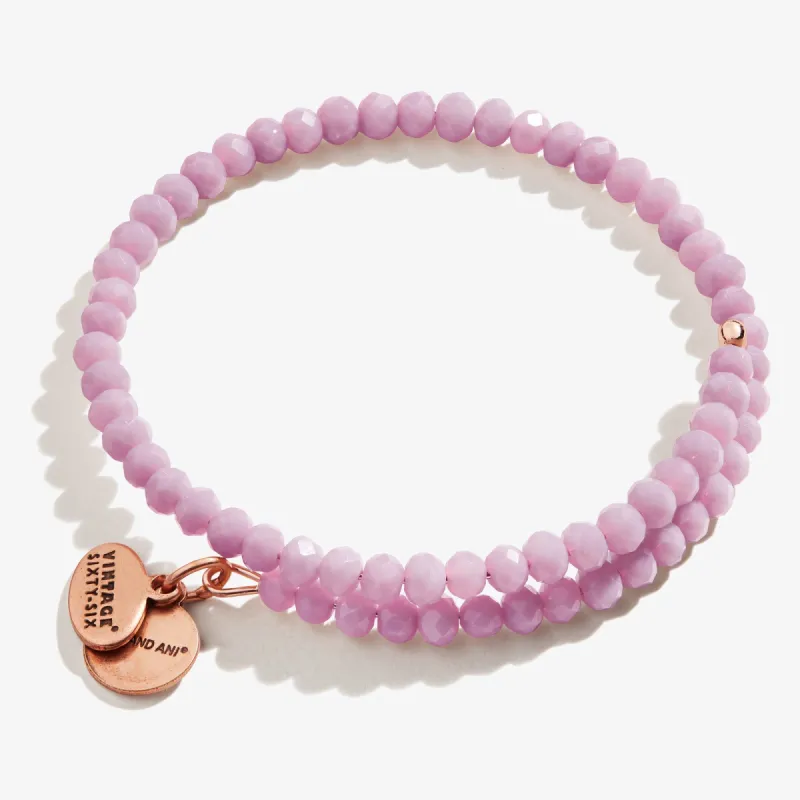 Brilliance Beaded Wrap Bracelet, Mauve sold by Alex and Ani