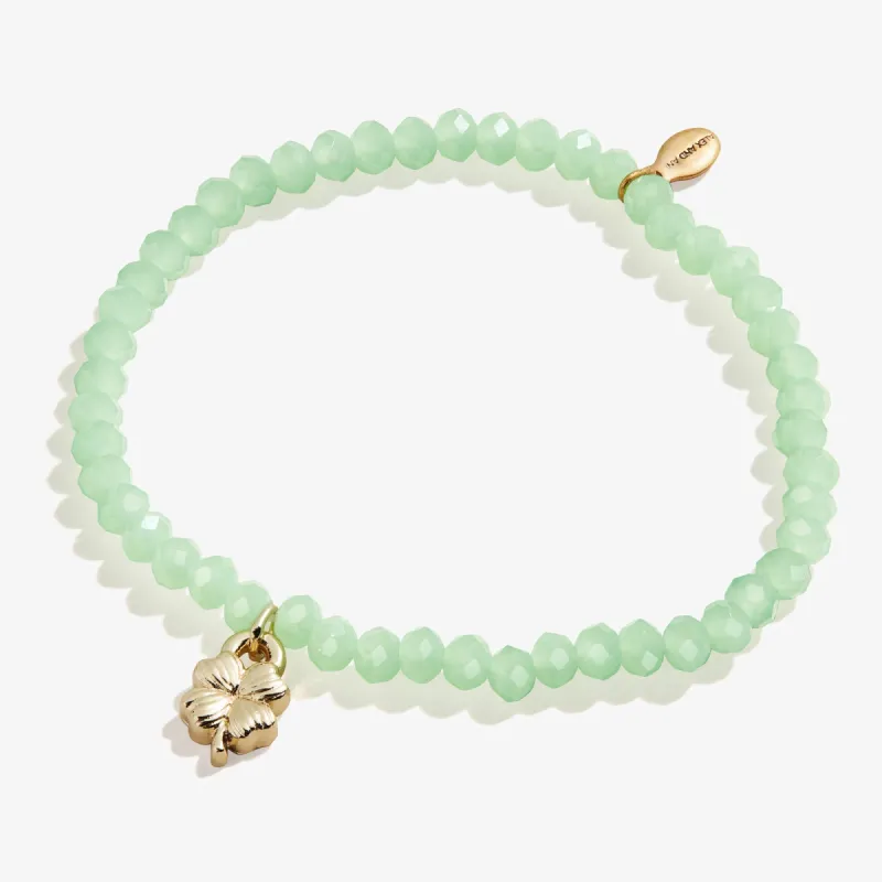 Good Fortune Four-Leaf Clover Stretch Bracelet sold by Alex and Ani