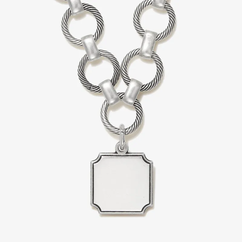 Engravable Square Charm Chunky Chain Bracelet sold by Alex and Ani