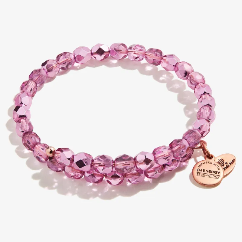 Transparent Beaded Wrap Bracelet, Purple sold by Alex and Ani