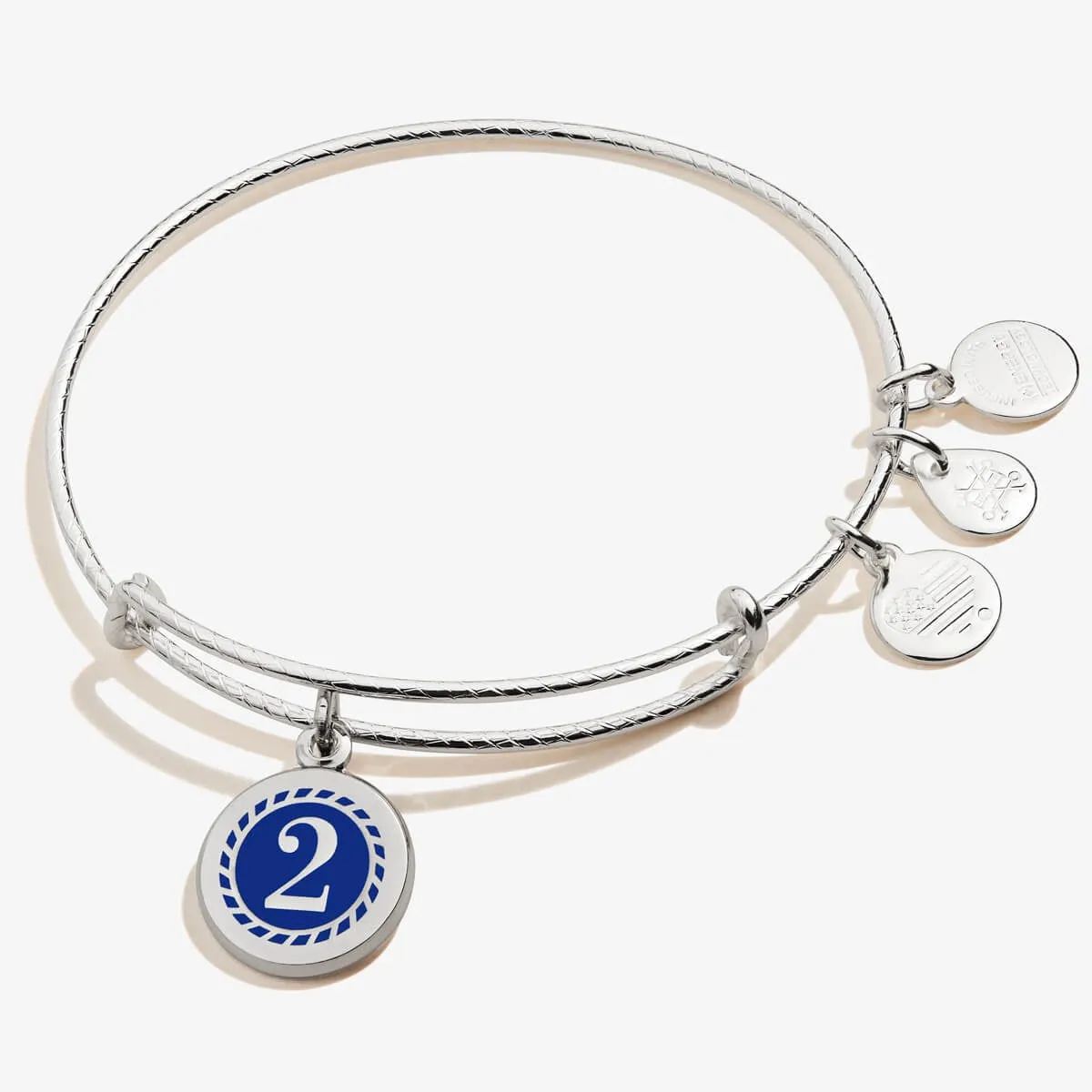 Number 2 Charm Bangle sold by Alex and Ani