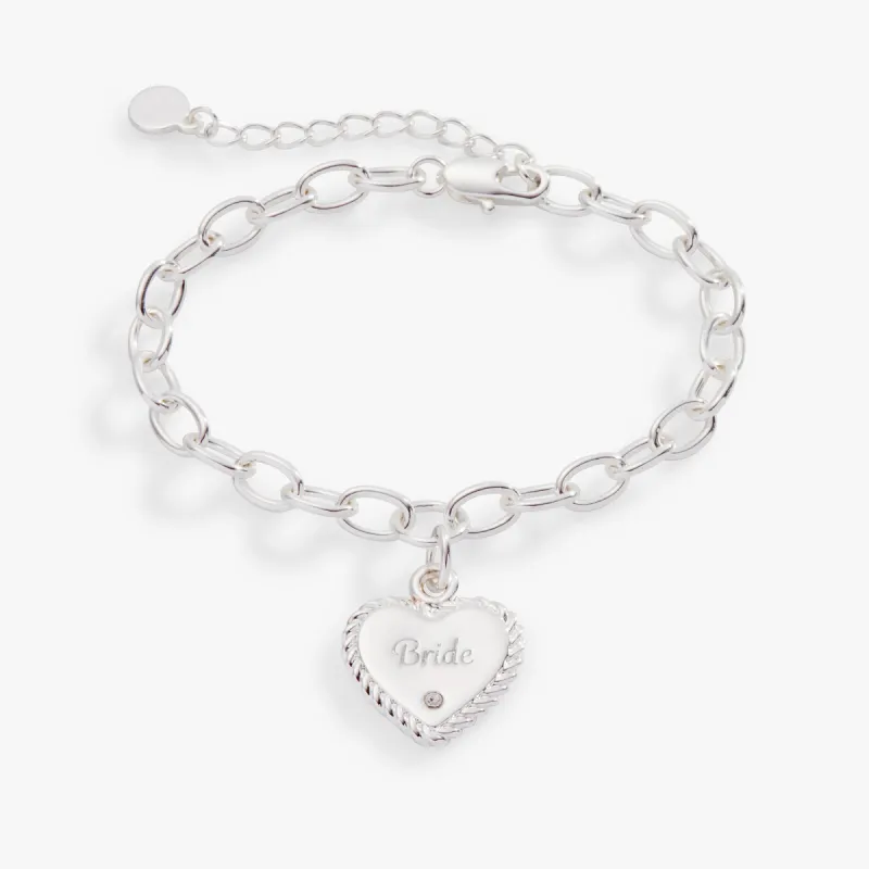 'Bride' Heart Charm Bracelet, Adjustable sold by Alex and Ani