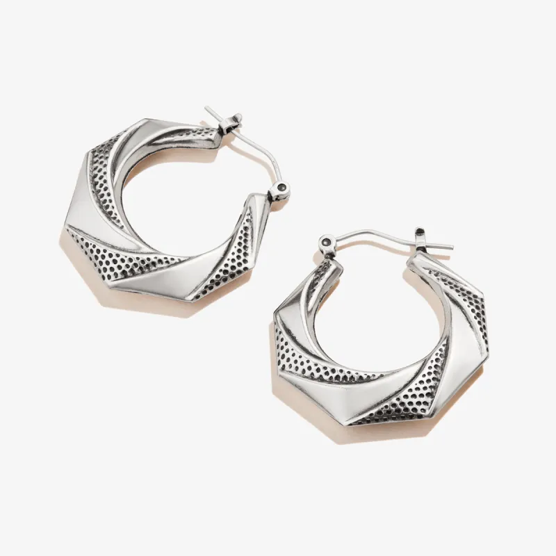 Textured Swirl Hoop Earrings sold by Alex and Ani