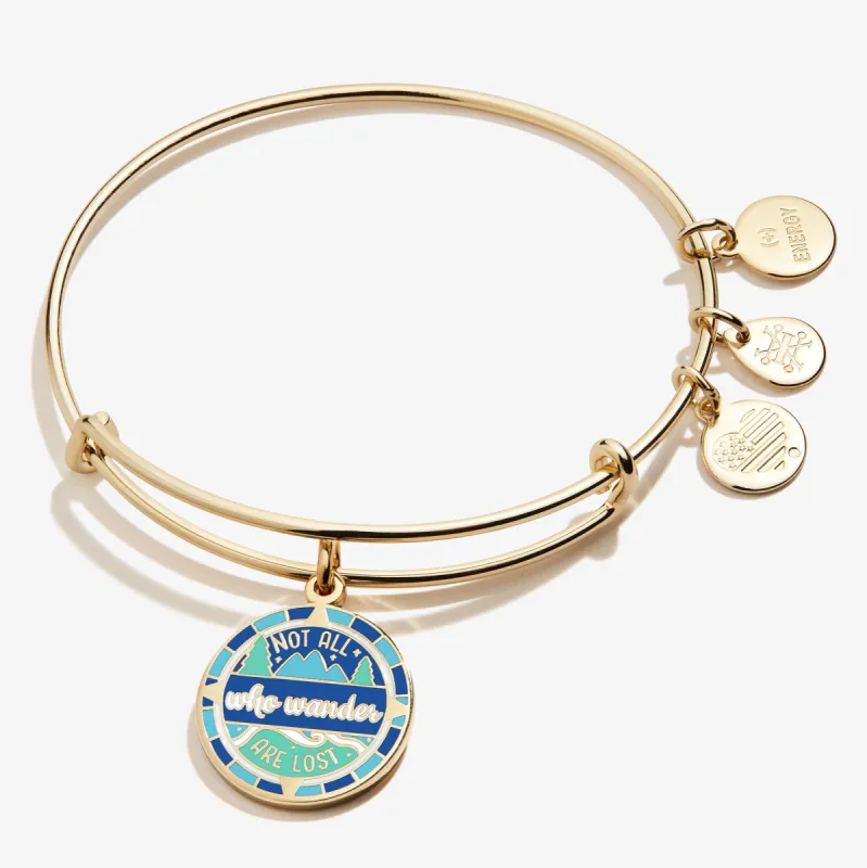 'Not All Who Wander Are Lost' Charm Bangle sold by Alex and Ani